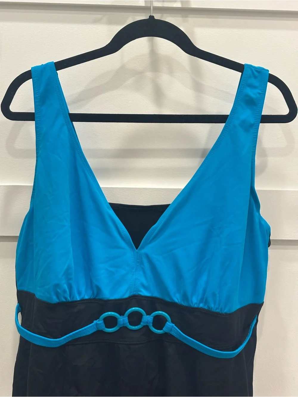 Always For Me Black & Blue Swim Dress